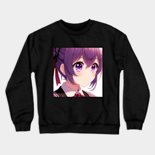 Anime Eyes - Purple and Worried Crewneck Sweatshirt